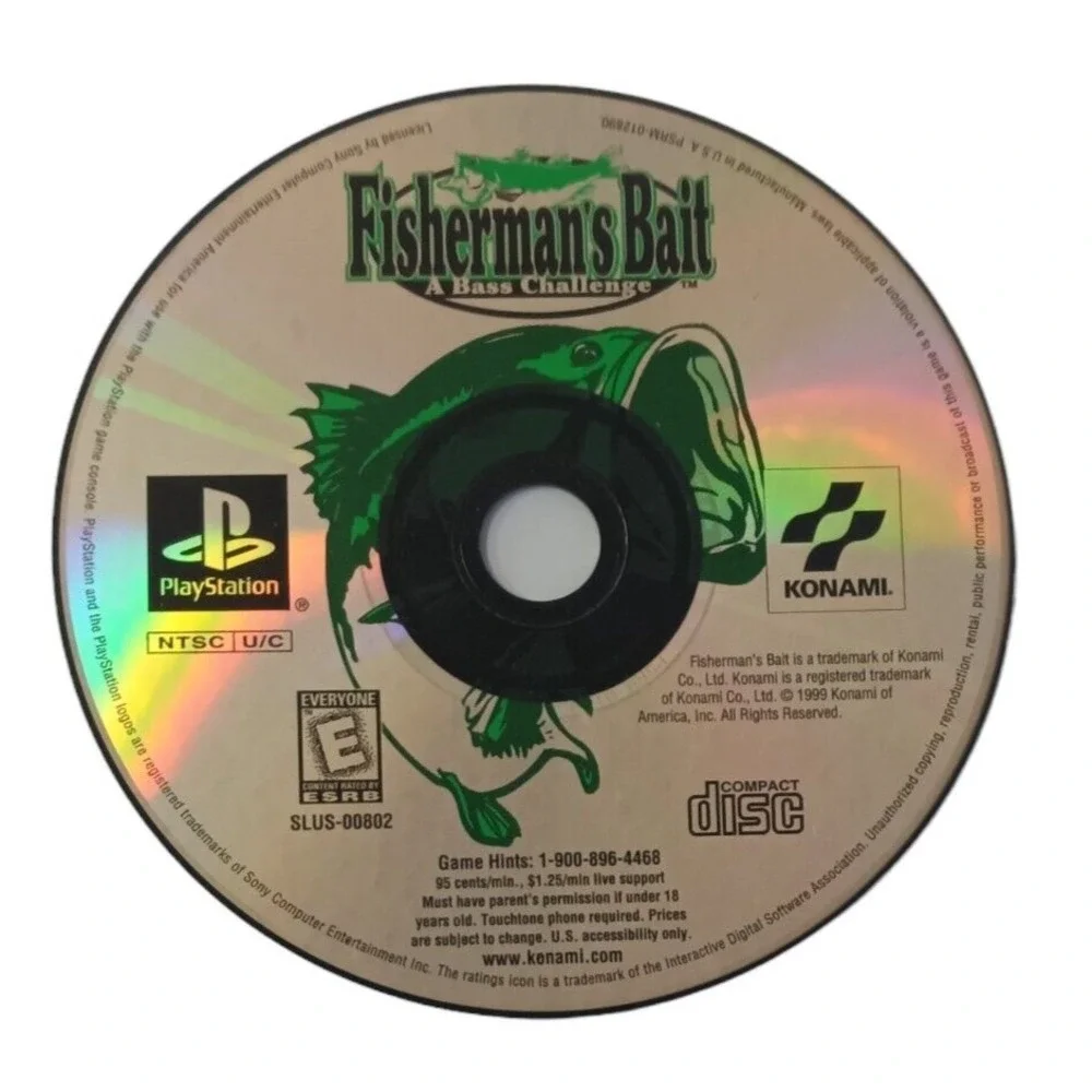 PS1 Fisherman's Bait (Sony Playstation 1,1999) Disc Only READ